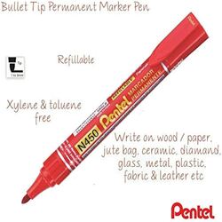 Pentel Permanent Marker N450 - Refillable - Red